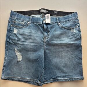 Torrid Distressed Blue Jean Shorts